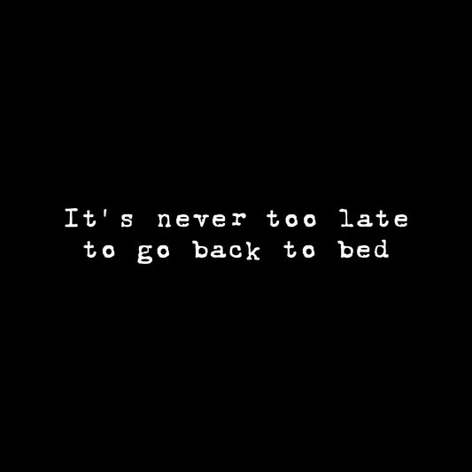 Back to bed